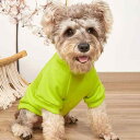 ペット用 猫 犬用 裏起毛 スウェット トレーナー 保温 防寒 秋冬 レモン色 イエロー ポリエステル素材 おしゃれ 可愛い 散歩着 普段着 ルームウェア