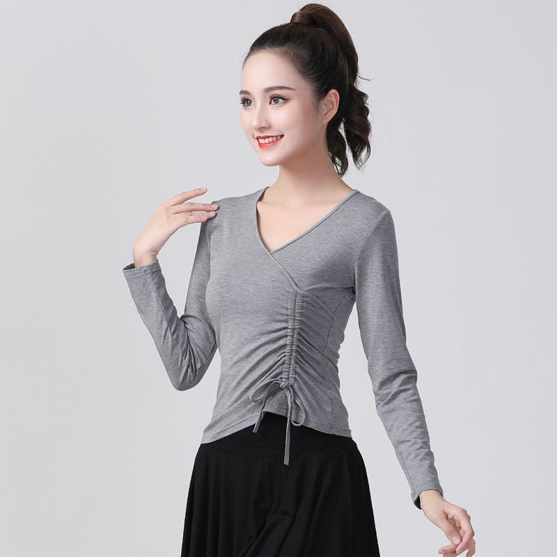 ダンスウェア レディース ラテン モダン 社交 練習着 レッスンウェア トップス 長袖 ゆったり モダール..