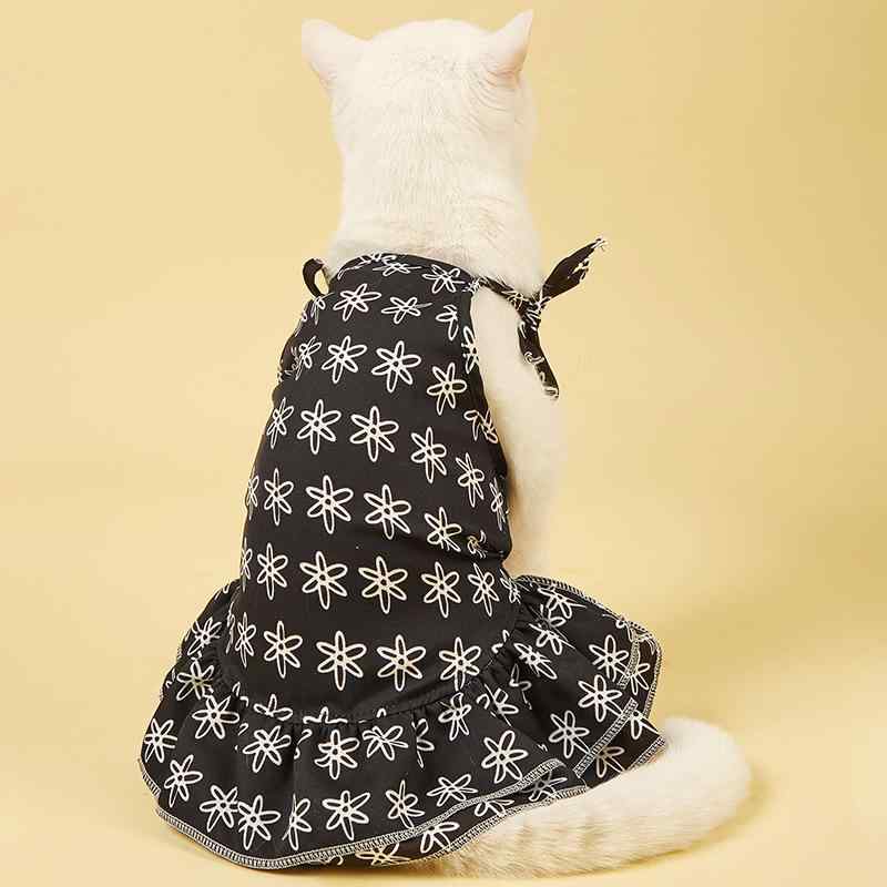 犬猫服 春夏 かわいい 花柄 キャミソールワンピース 小型犬 猫向け ポリエステル素材 快適 軽量 通気性..