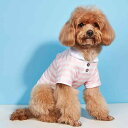 ペットウェア 猫犬兼用 ポロシャツ ピンク ストライプ柄 カジュアル 通気性 速乾 軽量 薄手 半袖 ポリエステル 普段使い 春夏 愛犬 愛猫 服