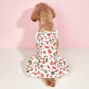 ペット用 女の子 ワンピース フルーツ スイカ柄 キャミソール かわいい おしゃれ 春夏 涼しい 小型犬 中型犬 ポリエステル素材 お散歩 お出かけ 普段使い 犬服 猫服