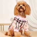 ペット 猫 犬 兼用 秋冬 ピンク チェック柄 もこもこ フリース ポリエステル スウェット パーカー 保温 防寒 あったか お散歩 部屋着 やわらかい 肌触り ウェア