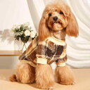 ペットウェア 犬 猫用 チェック柄 フリース スウェット あったか 保温 防寒服 秋冬 カジュアル カーキ お散歩 お出かけ