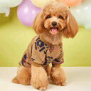 ペットウェア 小型犬 猫 秋冬 インスタ風 おしゃれ フリース もこもこ ボア 防寒 保温 幾何学模様 ジオメトリック柄 トレーナー スウェット カジュアル ポリエステル カーキ エスニック