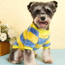 ペットウェア 秋冬 スウェット パーカー 黄色 青色 ボーダー柄 犬服 猫服 かわいい おしゃれ 英国風 ブリティッシュ 防寒 保温 あたたかい ポリエステル製 普段使い お散歩