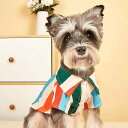 ペットウェア 犬猫兼用 シャツ カラフル ストライプ かわいい SNS映え ドッグウェア キャットウェア ポリエステル製 おしゃれ お散歩 普段使い 軽量 快適...
