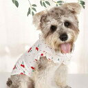 ペットウェア 小型犬 猫 犬用 Tシャツ サマー フルーツ チェリー柄 ポリエステル 通気性 軽量 かわいい カジュアル お散歩 二足ウェア