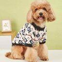 ペット服 猫 犬兼用 秋冬 民族柄 幾何学模様 ふわふわ もこもこ パーカー スウェット おしゃれ あったか 保温 防寒 普段使い ポリエステル