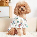ペット服 かわいい 恐竜柄 シャツ 猫 犬 兼用 小型犬 中型犬 ポリエステル製 おしゃれ 軽量 お散歩 抜け毛対策 柔らかい 通気性