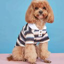 ペット ポロシャツ 猫用 犬用 兼用 黒白 マルチストライプ 春夏 ポリエステル 快適 通気性 かわいい お散歩 お出かけ おしゃれ