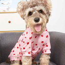 ペット Tシャツ 小型犬 猫 ドッグウェア キャットウェア かわいい おしゃれ フルーツ柄 トマト柄 ポリエステル ピンク 散歩 部屋着 軽量 伸縮性 通年 カジュアル