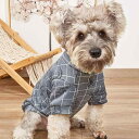 ペット服 犬服 猫服 秋冬 裏起毛 保温 かわいい 恐竜プリント ポリエステル グレー チェック トレーナー スウェット