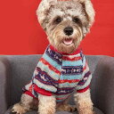 ペットウェア 猫 犬 小型犬 子犬 秋冬 クリスマス 保温 暖かい 防寒 フリース モコモコ ポリエステル素材 スウェット パーカー ストライプ柄 普段使い お散歩 部屋着