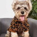 ペット服 猫用 犬用 秋冬 ヒョウ柄 プルオーバー トレーナー もこもこ 快適 防寒 シンプル ポリエステル おしゃれ 普段使い お散歩