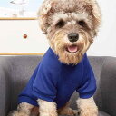 ペット服 犬猫用 シンプル 裏起毛 トレーナー スウェット 暖かい あったか 防寒 ポリエステル 普段使い お散歩 着心地良い 秋冬 ダークブルー