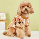 ペット服 猫 犬 兼用 カーキ ストライプ キャラクター柄 モコモコ フリース パーカー 保温性 暖かい かわいい おしゃれ 秋冬 お散歩 トレーナー スウェット