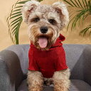 ペット服 犬 猫用 インスタ風 かわいい 春夏 Tシャツ パーカー スウェット 快適 通気性 軽量 伸縮性 ポリエステル 普段使い お散歩 部屋着 レッド系 ワッフル