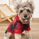 ペットウェア 猫 犬 春夏 赤黒チェック柄 フード付きパーカー スウェット ポリエステル製 インスタ映え お洒落 カジュアル お散歩