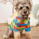 ペット服 犬用 猫用 男女兼用 フーディー パーカー スウェット カラフル グラフィック 落書き柄 アートプリント おしゃれ かわいい SNS映え カジュアル ポリエステル 春夏