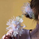 ヘアアクセサリー レディース 青紫色 牡丹の花 ヘアクリップ 髪飾り 古風 漢服 和装 エレガント 上品 春夏 プラスチック 樹脂