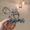 ヘアクリップ レディース 韓国風 クリスタル ワイヤーデザイン 高級感 上品 大人可愛い 後頭部 まとめ髪 アップスタイル シャーククリップ ハンドメイド インスタ映え