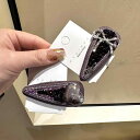 ヘアクリップ レディース 韓国風 インスタ風 パープル 人工水晶 ラインストーン 蝶 ハート パッチンピン サイドクリップ 前髪クリップ 高級感 普段使い お出かけ 上品な髪飾り