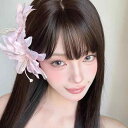 ヘアクリップ レディース 立体 百合 花 ピンク 髪飾り サイド バンスクリップ フェミニン 上品 かわいい ヘッドアクセサリー まとめ髪 ハーフアップ 普段使い お出かけ フォーマル 華やか