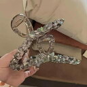 ヘアアクセサリー バンスクリップ レディース 女性用 韓国風 異素材ミックス ワイヤー巻き 天然石風 ストーン 大きめ まとめ髪用 ホールド力抜群 高級感 イン...