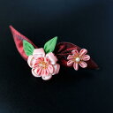 ヘアアクセサリー レディース 髪飾り オリジナルデザイン かわいい 和風 細工花 布製 ボタニカル フラワー バネクリップ レッド系 ブルー グリーン