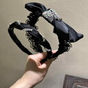 ヘアアクセサリー レディース 韓国風 エレガント 軽やか ラインストーン ねじり 細身 カチューシャ ヘアバンド リボン レース フェミニン ヘッドバンド ハンドメイド 普段使い お出かけ フォーマル
