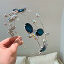 ヘアアクセサリー レディース カチューシャ フレンチスタイル ラインストーン クリスタル 蝶々モチーフ 多層デザイン 高級感 スイート フェミニン かわいい