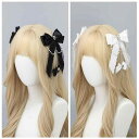 ヘアクリップ レディース 堕天使 地雷系 ゴシック サブカル系 かわいい レース リボン チェーン ラインストーン 髪飾り ハンドメイド 甘辛ミックス クール カジュアル 女性用 秋冬