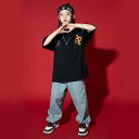 ダンス衣装 キッズ 男の子 女の子 ヒップホップ ストリートダンス ドラム 発表会 舞台 セットアップ 上下セット 半袖 デニム 長ズボン 綿素材 練習着