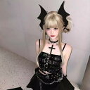 ヘアクリップ コウモリ 羽根 コスプレ ハロウィン ゴシック パンク サブカルチャー イベント パーティー ヘッドドレス 髪飾り アクセサリー