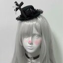 ミニハット ヘッドドレス レディース 手作り ダーク ゴシック 十字架 薔薇 レース Y2K サブカル カクテルハット ヘアクリップ 髪飾り 個性的 ブラック ...
