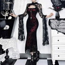 ワンピース レディース レトロ セクシー 十字架 フロッキー キャミソール マーメイド ロング丈 Uネック ノースリーブ ハイウエスト ポリエステル スパンデックス レッド 春夏 カジュアル エレガント 海外ファッション パーティードレス