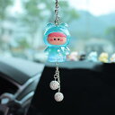 自動車用チャーム ぱっつん前髪 かわいい キャラクター プラスチック製 おしゃれ 車内装飾 バックミラー用 吊り下げ 飾り マルチカラー