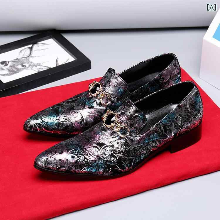 ドレスシューズ パーティー 革靴 メンズ カジュアル ビジネス スリッポン ローファー 本革 レザー ポインテッドトゥ 通気性 ローカット ローヒール イエロー 欧米風 大人用 通勤 普段使い