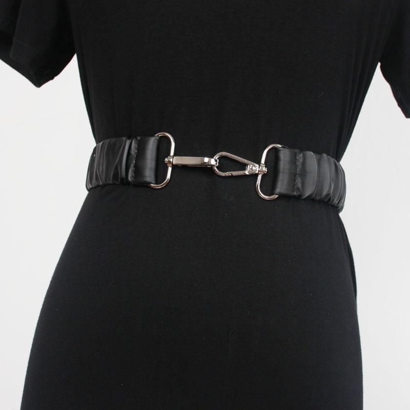 ベルト レディース 細身 シンプル おしゃれ デザイン 伸縮性 ストレッチ フェイクレザー ウエストマー..