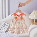 ワンピース 女の子 キッズ 子供服 夏 薄手 小花柄 キャミソールワンピース 綿 コットン Aライン ビーチ リゾート お出かけ カジュアル ノースリーブ
