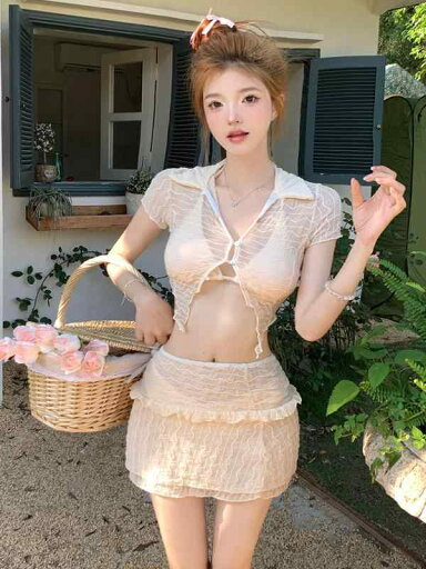 水着 レディース セクシー ビキニ 体型カバー 着痩せ カバーアップ ショートスカート 半袖 4点セット 速乾 パッド付き ノンワイヤー 高伸縮性 ポリエステル ナイロン混紡 スイムウェア ビーチ リゾート スパ 温泉 ベージュ 水着 レディース セクシー ビキニ 体型カバー 着痩せ カバーアップ ショートスカート 半袖 4点セット 速乾 パッド付き ノンワイヤー 高伸縮性 ポリエステル ナイロン混紡 スイムウェア ビーチ リゾート スパ 温泉 ベージュ