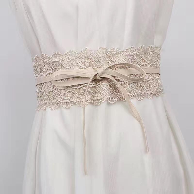 ベルト レディース レース ウエストマーク コルセット サッシュベルト ブラック 黒 紐付き 編み上げ ウ..