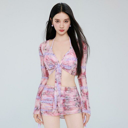 水着 レディース 女性用 セパレート ビキニ 4点セット カップ付き ノンワイヤー 長袖 花柄 小胸さん向け 体型カバー ビーチ プール リゾート 温泉 スイミング ポリエステル 水着 レディース 女性用 セパレート ビキニ 4点セット カップ付き ノンワイヤー 長袖 花柄 小胸さん向け 体型カバー ビーチ プール リゾート 温泉 スイミング ポリエステル