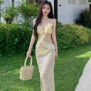 水着 レディース バックレス ロング丈 ワンピース セクシー リゾート ビーチ 旅行 バカンス 海水浴 プール 大人可愛い 高級感 エレガント カップ付き ノンワイヤー ナイロン スパンデックス 春夏