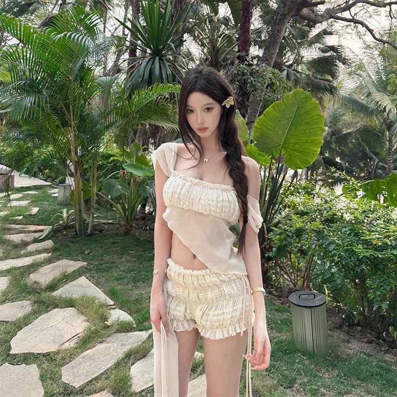 水着 ビキニ レディース セパレート ツーピース ボックスショーツ 体型カバー 上品 セクシー 大人可愛..