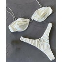 ビキニ レディース マイクロビキニ セクシー 水着 2点セット ワイヤー入り カップ付き 無地 ナイロン素材 ブラック ホワイト ピンク 春夏 海水浴 プール リゾート
