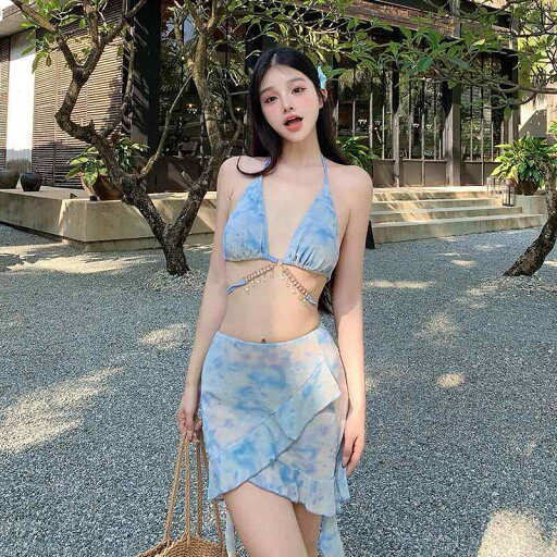 水着 レディース ビキニ セパレート スカート 3点セット 純欲風 セクシー ラインストーン 小胸 体型カバー パッド入り 春夏 ビーチ プール ブルー 水着 レディース ビキニ セパレート スカート 3点セット 純欲風 セクシー ラインストーン 小胸 体型カバー パッド入り 春夏 ビーチ プール ブルー