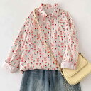 シャツ レディース 春夏 長袖 花柄 うさぎ柄 コットン リネン ゆったり 体型カバー ミドル丈 ブラウス 通勤 オフィス カジュアル 普段使い