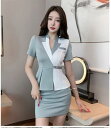 制服 レディース 春夏 足浴 美容院 エステ ホテル フロント 施術着 高級感 上品 半袖 ショートパンツ Vネック セットアップ ポリエステル 吸湿速乾 グレー ブラック ネイビー(x2)