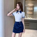 ユニフォーム レディース フットケア マッサージ エステ サロン 施術服 吸湿速乾 伸縮性 半袖 ショートパンツ おしゃれ セットアップ ポリエステル スパンデックス 紺 黒 春夏秋(x2)